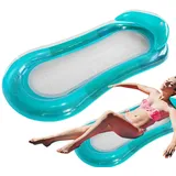 Tioheam Aufblasbare Wasserhängematte, Aufblasbare Pool-Float-Liege Mit Kopfstütze, Pool Float Wasser Bett Lounge Aufblasbares Hammock Loungesessel Wasserstuhl