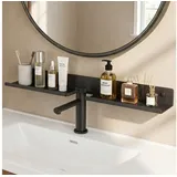 doporro Waschbecken Ablage 60 cm über dem Wasserhahn, Badezimmer Regal ohne Bohren oder zum Bohren, Waschbecken-wasserhahn-organizer, Spülbecken Organizer & Duschablage, Grau Reglo-17