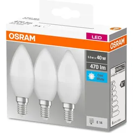 Osram LED-Lampe E14 4,9 W neutralweiß 3 St.