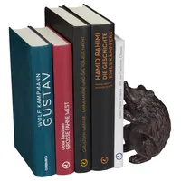 Relaxdays Buchstütze Tier, Igel, Für Bücher, CDs, DVDs, aus