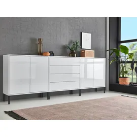 BMG Möbel Sideboard Mailand Set 5 Weiß