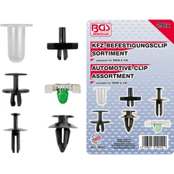 BGS KFZ-Befestigungsclip-Sortiment für BMW / VW 290tlg. - 9042