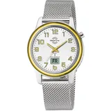Funkuhr MASTER TIME "Lady Line", silber (silberfarben, silberfarben, silbergoldfarben), Armbanduhren, Damen, Funkuhr, Quarzuhr, Armbanduhr, Damenuhr, Edelstahlarmband, analog, digital