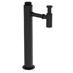 Vitra Plural Stand-Zu-/Ablaufsystem A4516136 schwarz matt, lackiert, hoch, für Waschtisch-Unterbau