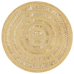 vidaXL Teppich Handgefertigt Jute Geflochten 150 cm