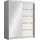 Mirjan24 Schiebetürenschrank Jafzurt III 150 x 200 x 58 cm Weiß