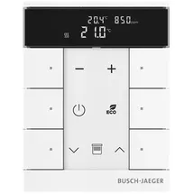 Busch-Jaeger SBC-F-6.0.11-84 Raumthermostat mit VOC/Feuchte-Sensor 6-fach studioweiß glänzend