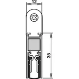 ATHMER Türdichtung Doppeldicht M-12/35 1-393 2-s.L.1083mm Alu.silberf.HLT