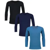 TupTam Kinder Unisex Unterhemd Langarm 3er Pack in blau/schwarz