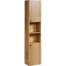 WELLTIME Hochschrank WELLTIME "Amrum", braun (eiche), B:40cm H:186cm T:31cm, Schränke, Hochschrank, Badezimmerschrank mit und ohne Schublade - (B/T/H) 40-70/31/186 cm