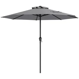 Costway Sonnenschirm Ø 250 cm Grau
