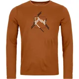 Ortovox 185 Merino Mtn Cutout Ls M Herren bristle brown Merinoshirt