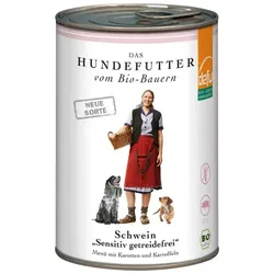 defu Nassfutter Hund Schwein Sensitiv getreidefrei bio 410g
