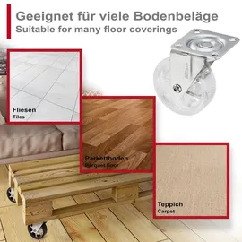 SOTech Möbelrolle RAPID Ø 75 mm transparent