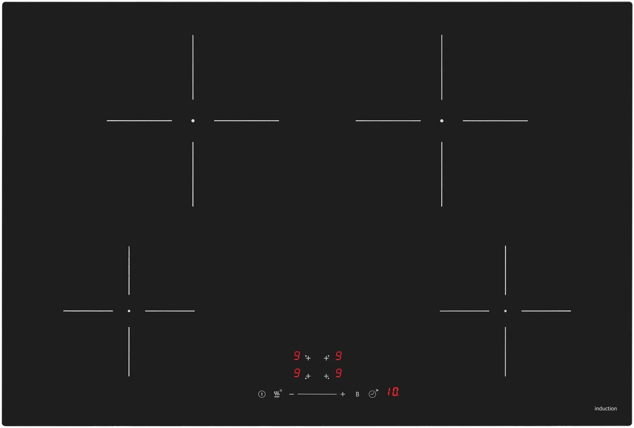 EXQUISIT Induktions-Kochfeld "EKI800-SF-B-380" Kochfelder schwarz Induktionskochfelder