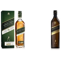 Johnnie Walker Green Label, Blended Scotch Whisky, 43% vol, 700ml Einzelflasche & Double Black Label, Blended Scotch Whisky, Schottischer Genuß, 40% vol, 700ml Einzelflasche