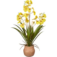 HTT Decorations - künstliche Orchidee - Orchidee - in gelb - 53 - Deko - Zimmerpflanze