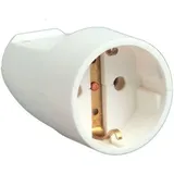 Unitec Schuko-Kupplung mit Knickschutz weiß