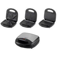 Michelino Multigrill 3 in 1: Sandwichtoaster Waffeleisen und Kontaktgrill