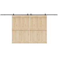 VidaXL Schiebetürbeschlag-Set 427 cm Stahl Schwarz