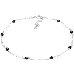 Elli Onyx Perlen Elegant 925 Silber Fußketten   Damen