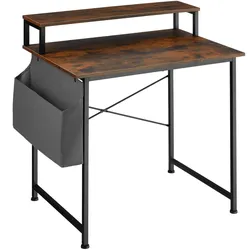 TECTAKE Schreibtisch mit Ablage und Stofftasche