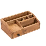 creedwood Organizer, Natur, Holz, 27x10x17 cm, Arbeitszimmer, Schreibtische