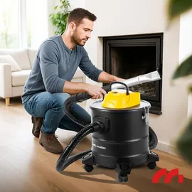 Maltec Industriestaubsauger Aschesauger 1800W 18L Schwarz