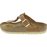Birkenstock Gizeh Braided Nubukleder geölt cognac 40