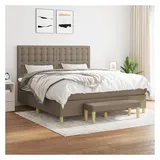 vidaXL Boxspringbett 180 x 200 cm Taupe