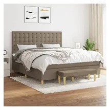 vidaXL Boxspringbett 180 x 200 cm Taupe