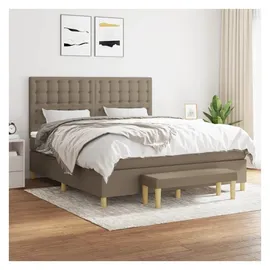 vidaXL Boxspringbett 180 x 200 cm Taupe