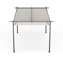 Blumfeldt Pantheon Robust Pergola 3x4m wetterbeständig Stahl pulverbeschichtet Beige