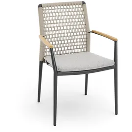 MONDO LATEA Gartenstuhl 62 x 56,5 x 84 cm braun/grau 1 St.