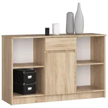 Akord Kommode Akord 120 x 77 x 40 cm Sonoma Eiche / Weiß