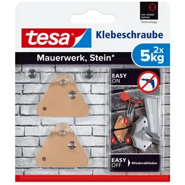 Tesa tesa®, - Klebeschraube für Mauerwerk Und Stein, Halteleistung 5 kg, dreieckig, 2 Stück