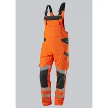 BP 2041-844-6556 Latzhose für Herren, 79.5% Polyester/16.5% Baumwolle/4% Elastolefin, Warnorange/Anthrazit, Modern fit, Größe 48/50s