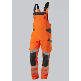 BP 2041-844-6556 Latzhose für Herren, 79.5% Polyester/16.5% Baumwolle/4% Elastolefin, Warnorange/Anthrazit, Modern fit, Größe 48/50s