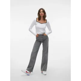 Vero Moda Tessa Wide Ra206 Hochtaillierte Jeans Medium Grey Denim 30 32