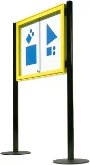 Aluvitrine Modell W3, Stahl weiß