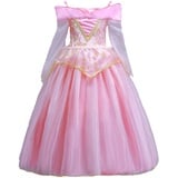 ELSA & ANNA Prinzessin Kleid Mädchen – Eiskönigin – Prinzessinnenkostüm – Mädchen Kleid für Partys, Geburtstage, Fasching, Karneval und Halloween – Prinzessin Kostüm Mädchen – 8-9 Jahre (SLP01)