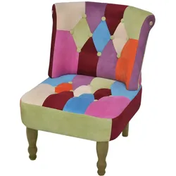 vidaXL Französischer Sessel 2 Stk. Patchwork-Design Stoff