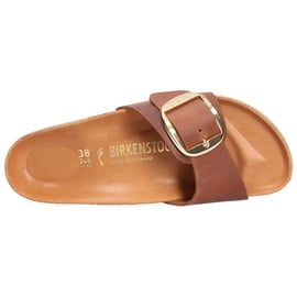 Birkenstock Madrid Big Buckle Nubukleder geölt schmal cognac 38