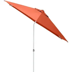 Kettler EASY PUSH Schirm Schirm Ø 230 cm, UPF 50+, silber/ terrakotta, Aluminium/Polyester mit PU Beschichtung