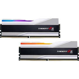 G.Skill Trident Z5 RGB silber DIMM Kit 32GB, DDR5-6000, CL36-36-36-96, on-die ECC (F5-6000J3636F16GX2-TZ5RS)