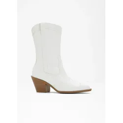 bonprix Cowboy Stiefel, weiß, 39
