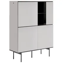 VOLEO Highboard 91 x 141 x 41 cm Schwarz