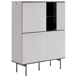 VOLEO Highboard 91 x 141 x 41 cm Schwarz
