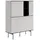 VOLEO Highboard 91 x 141 x 41 cm Schwarz