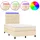 vidaXL Boxspringbett 120 x 200 cm Creme